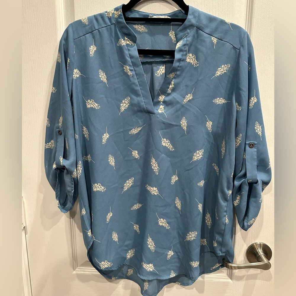 Women’s Blue Pattern Blouse - Size S